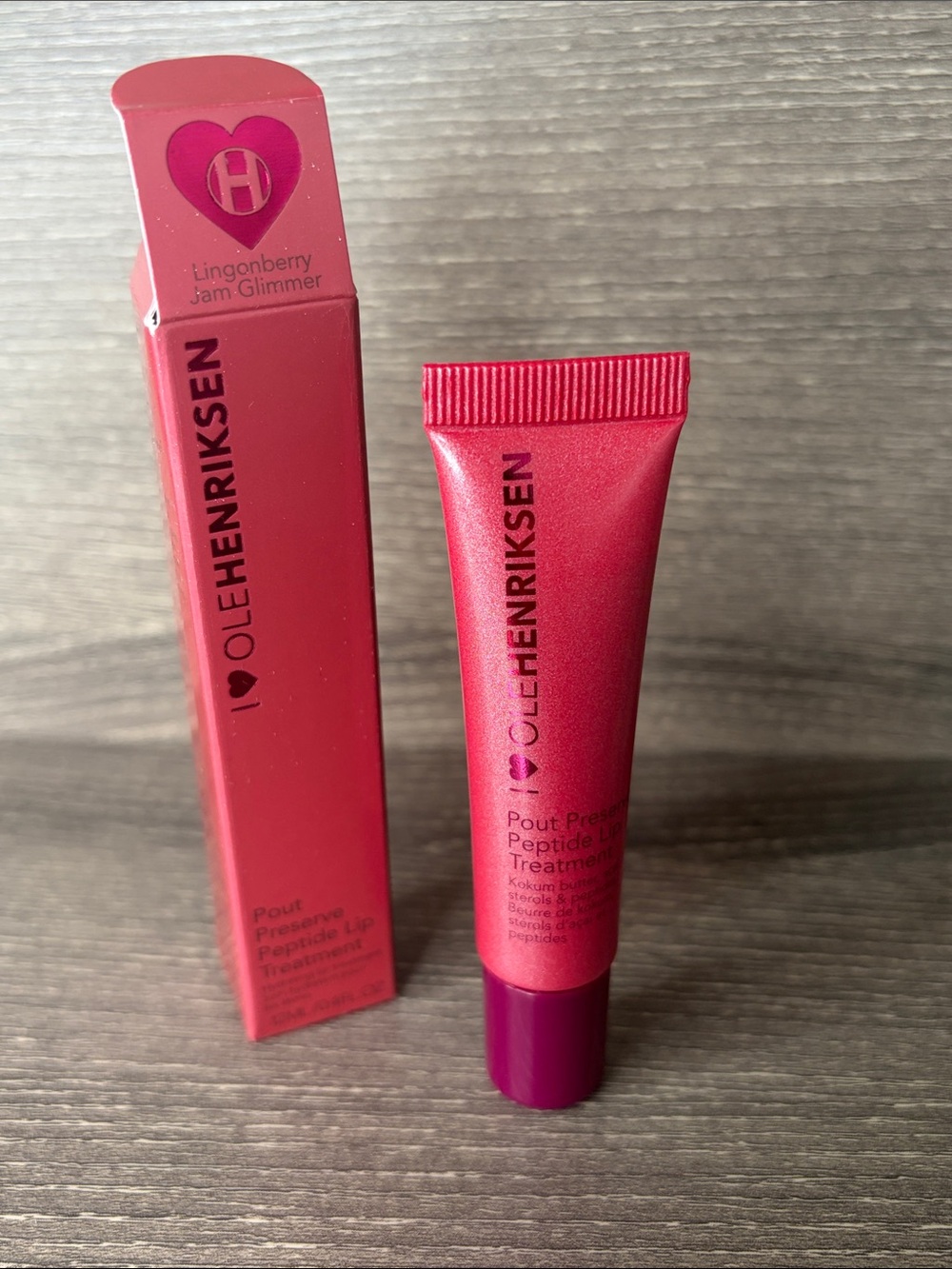 Ole Henriksen Pout Preserve Peptide Lip Treatment — Lingonberry Jam Glitter 12ml